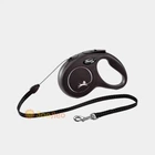 Рулетка для собак Flexi New Classic S чорна, 5м до 12 кг (трос)