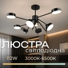 Люстра светодиодная акриловая Sirius B N4182/8 112W BK