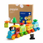 Розвиваючий конструктор Потяг із цифрами (56 елементів) Poppet PP-СT-006