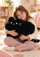М’яка іграшка Кіт Пушин Pusheen 40 см плюшева подушка для сну обіймів та відпочинку чорний (M9126RK)
