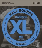 Струны для электрогитары D'Addario EHR350 Half Rounds Jazz Light 12/52
