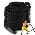 Канат тренировочный Cornix Battle Rope 15 м для кроссфита XR-0575 Black