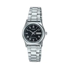 Женские часы Casio LTP-V006D-1B чёрный циферблат
