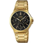 Жіночий годинник Casio LTP-V300G-1A чорний циферблат