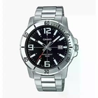 Чоловічий годинник Casio MTP-VD01D-1B чорний циферблат