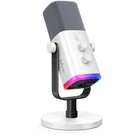 Игровой динамический микрофон Fifine AM8 XLR/USB с RGB подсветкой (Белый)