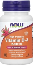Витамин D3 Now Foods Витамин D3 2000 МО 240 желатиновых капсул (733739003775)