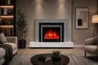 Электрический камин Fireplace Craftsman Tokado Gray 1500 Вт с порталом, звук потрескивания дров (10080121)