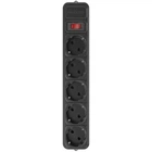 Сетевой фильтр Maxxter SPM5-G-10B черный, 3 м кабель, 5 розеток