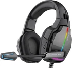 Навушники REAL-EL GDX-7780 Surround 7.1, Black, RGB, USB, накладні, мікрофон, кабель 2.2 м