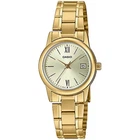 Женские часы Casio LTP-V002G-9B3 золотистый циферблат