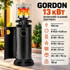 Вуличний газовий обігрівач Gordon 13 кВт з ефектом полум'я