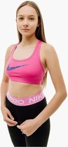 Спортивный топ женский Nike W Nk Swsh Ls Hbr Bra L Розовый FN2898-605