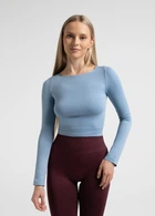 Топ вкорочений з довгим рукавом Giulia CROP TOP S/M Blue-faded denim