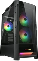 Корпус для ПК Cougar Duoface RGB черный игровой Mid Tower ATX с 3 вентиляторами ARGB 140 и 120 мм