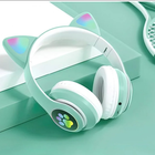 Бездротові навушники з вушками та RGB підсвічуванням Cat VZV-23M Бірюзові (II) 21779