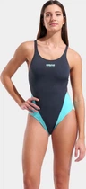 Купальник слитный для женщин Arena TEAM SWIMSUIT SWIM TECH SOLID серый, бирюзовый 42