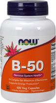 Витаминный комплекс Now Foods B-Комплекс 50 мг 100 гелевых капсул (733739004208)