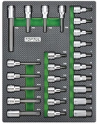 Набор бит впресованных в головку Toptul 1/2" 25 предметов (GEB2501)