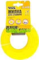 Леска для триммера Mastertool 3 мм 15 м "квадрат" (19-1430)