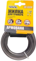 Леска для триммера Mastertool армированная 2 мм 15 м "квадрат" (19-1320)