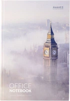 Книга канцелярская записная Axent London А4 в твердой обложке 192 листа клетка (8423-21-A)