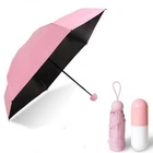 Минии-зонт UMBRELLA в чехле - капсуле розовый - 93371587819