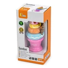 Деревянная пирамидка Viga Toys Мороженое розовый (51321)