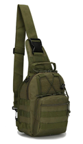 Рюкзак сумка тактическая военная Oxford 600D 6L через плечо Green - изображение 4