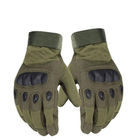 Тактичні рукавички повнопалі Oakley M темно-зелені - зображення 2
