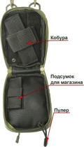 Сумка-кобура Медан 1451 ПГШ плечова-поясна Olive - зображення 3