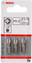 Набір біт Bosch Extra Hard PH2 25 мм 3 шт. (2607001511)