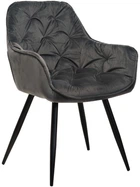 Стул для кухни и гостиной Vetro Mebel M-65 Серый (M-65-grey-velvet/ black)