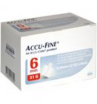Голки Accu-Fine для інсулінових шприц-ручок 6 мм (31G х 0,25 мм) - зображення 1