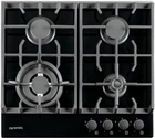 Варильна поверхня газова PYRAMIDA PFG 647 BLack Luxe (загарт.стекло, чавунні решітки, турбо-конф.) 69186