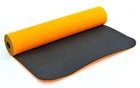 Килимок для фітнесу та йоги двошаровий TPE+TC SP-Planeta Sport Top Fit 3046-3 6мм помаранчевий-чорний
