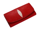 Кошелек из кожи ската Ekzotic leather Красный (stw 20)