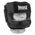 Боксерский шлем PowerPlay 3067 c бампером PU + Amara Черный