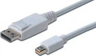 Кабель Digitus miniDisplayPort to DisplayPort (AM/AM) 1.0m, white (AK-340102-010-W)