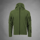 Куртка тактическая LikeS флисовая с капюшоном L Оливковая ( 6599) - изображение 1