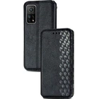 Чехол-книжка GETMAN Cubic PU для Xiaomi Mi 10T / Mi 10T Pro кожаный Черный
