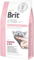 Сухой корм для кошек Brit VD Hypoallergenic при аллергии с лососем и горохом