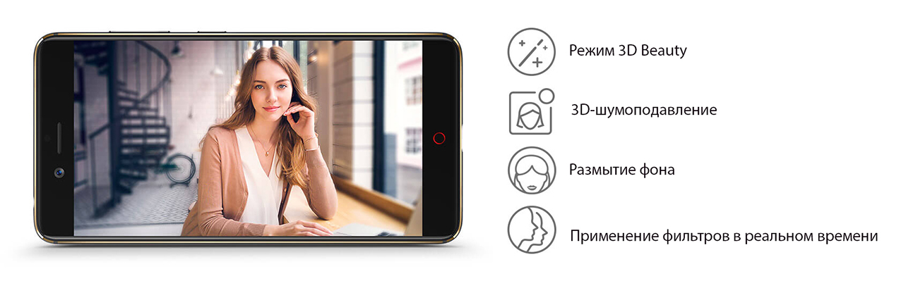 Мобильный телефон ZTE Nubia Z17mini 4/64GB (NX569JG) Gold – фото