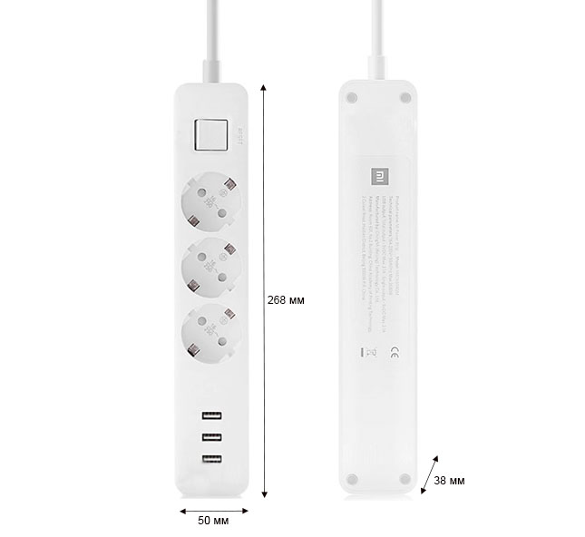 Xiaomi Mi Power Strip 3 розетки