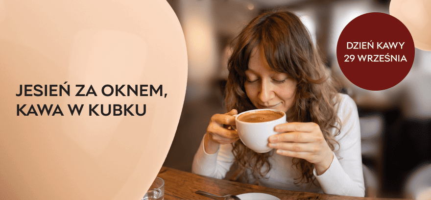 ☕ Dzień Kawy – jesień za oknem, kawa w kubku 🍂