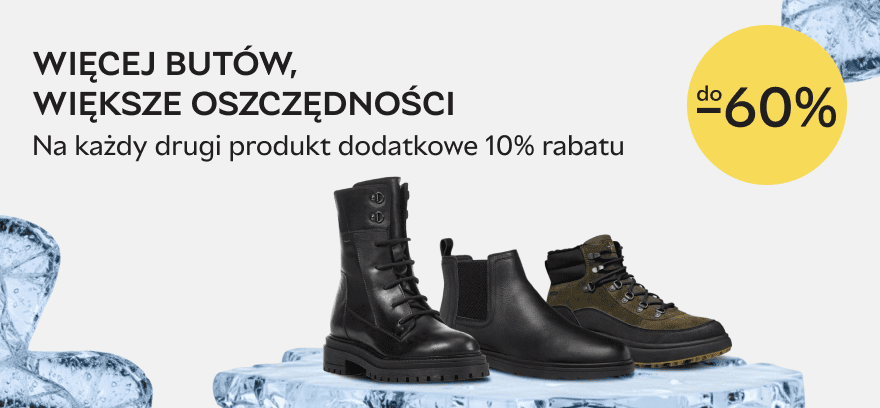 Winter Promo -60% ❄️ Більше взуття, більше економії – другий товар -10%!