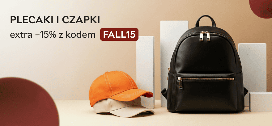 🎒🧢 Plecaki i czapki: extra -15% z kodem FALL15✨