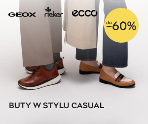 Buty w stylu casual: Ecco, Geox oraz Rieker ze zniżką do -60%!