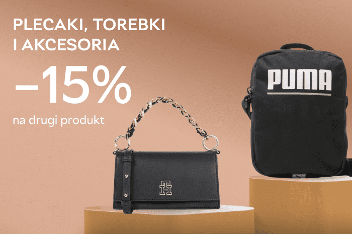 Plecaki, torebki i akcesoria -15% na drugi produkt