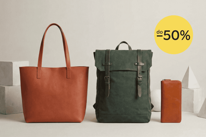 Plecaki, torby, portfele – zniżki do 50%!🎒👜